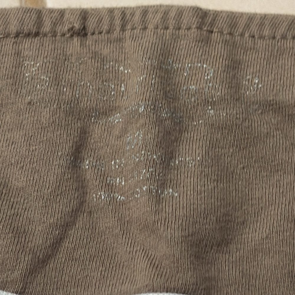Strapless Tan Ruched Top. Small - Picture 4 of 9